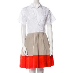 Sara Roka Button Down Short Sleeve Midi Dress